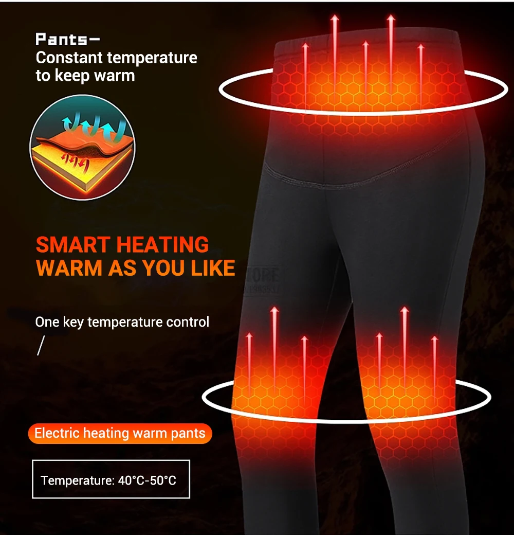 Heated Clothes Heating Thermal Underwear Suit Heated Underwear Heating  Thermal Underwear Set USB Electric Winter Clothing S-5XL - AliExpress