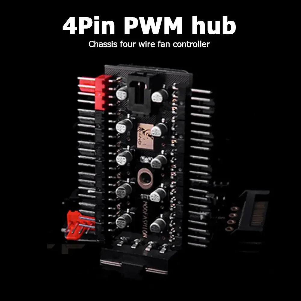 Motherboard 4 Pin PWM 1 to 10 Cooler Fan HUB Computer Splitter Extension 12V Power Supply Socket PC Speed Controller Adapter