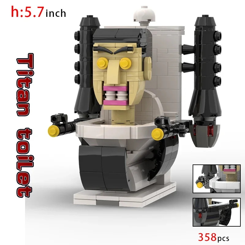 thumbnail image 1 of Bloques de construcción de inodoros Moc Skibidi, Titan Clock Man 2.0, Camerman, Speakerman, TVMan, ladrillos, modelos de juguetes para niños, regalo, juguetes de Pascua, 1 of 5