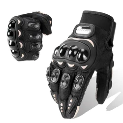 Breathable Touch Screen Motorcycle Racing Gloves for Men - Summer Protective Gear for Riding and Cycling (SU05 Black)