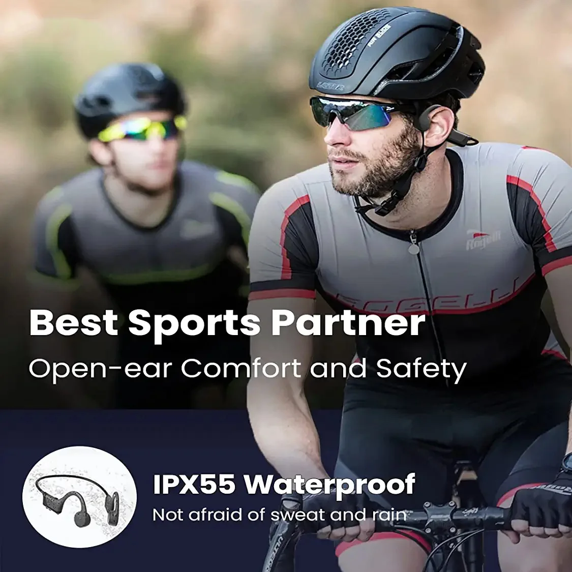 2026 NEW Open Ear Bone Conduction Headphones for Running Gym 20Hrs Battery Safe Comfortable Stay Aware IPX8 Sweatproof Headset