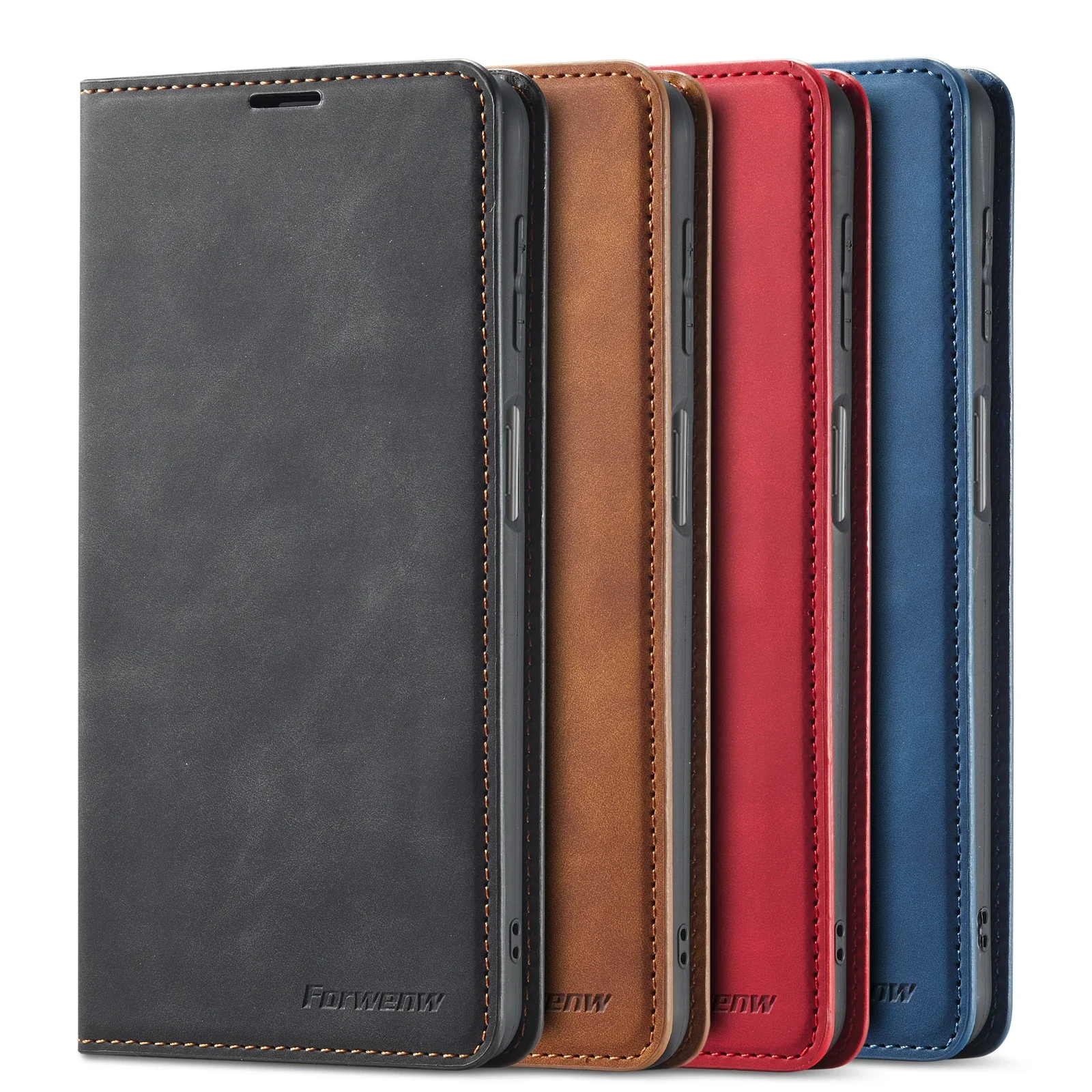 Custodia Portafoglio In Pelle Per Xiaomi Redmi Note 13 Pro Plus 5G, Cover Folio Con Slot Carte E Chiusura Magnetica - Blu - 3