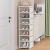 Adjustable Shoe Rack Multiple Layers Space-saving Dustproof 5/6/7/8 Stackable Sneaker Organizer Cabinet for Wall Corner 6