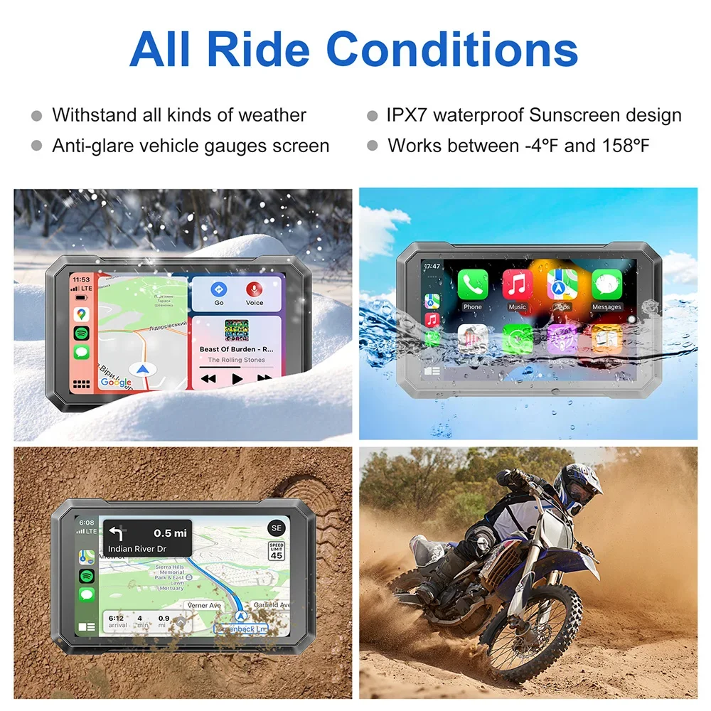 Gps Tracking Gps For Enduro Motorcycles Inch IP65/67 Waterproof