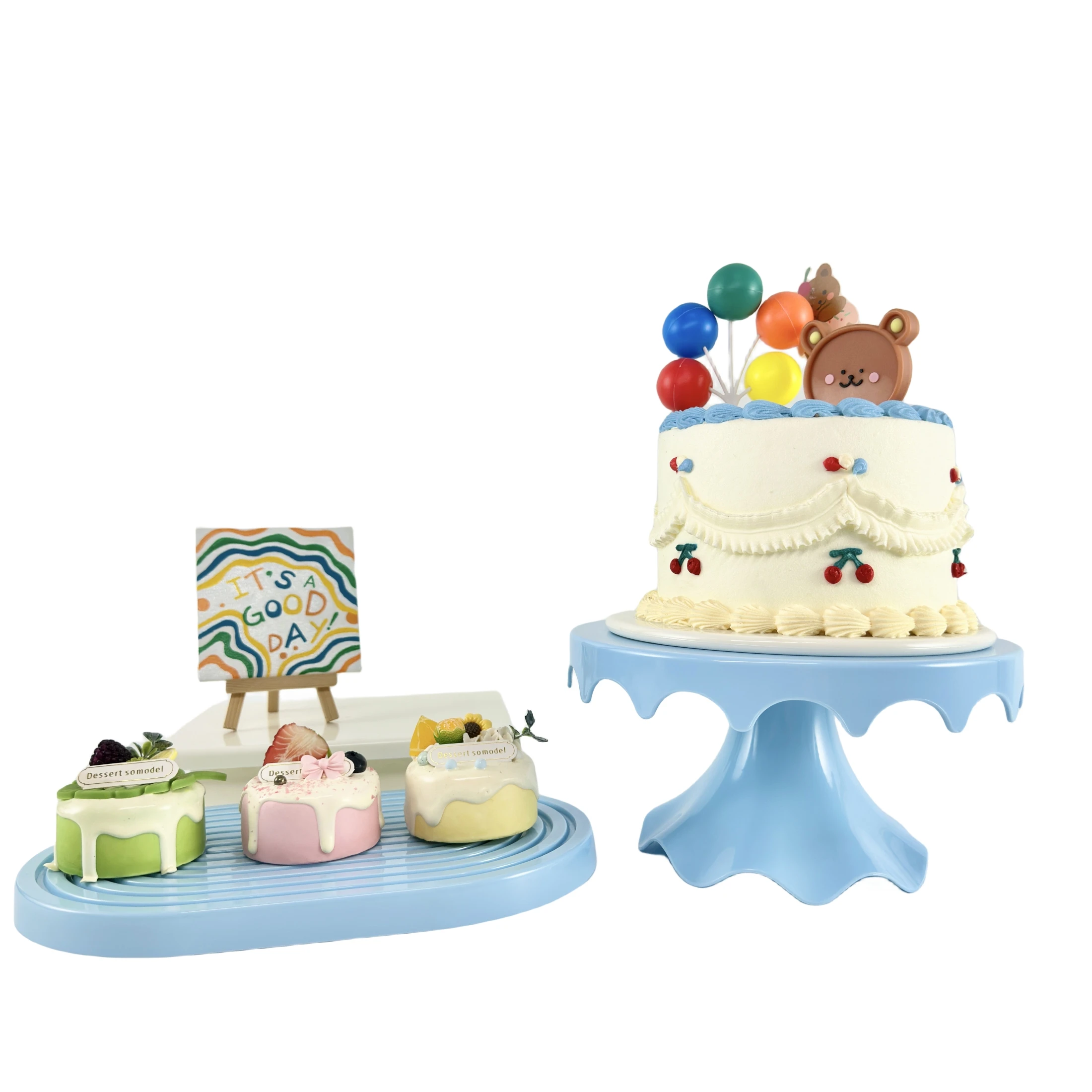 Cake Stand one piece Cake Stand and Cupcake Stands Holder Fruits Dessert Display Plate for Baby Shower Wedding Birthday Party Celebration