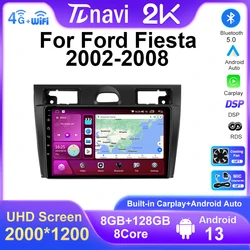 Autoradio Android 13 pour Ford Fi.C. Mk VI 5 Mk5, Navigation GPS, Lecteur Stéréo Carplay, 2 Din, Limitation 2002 - 2008