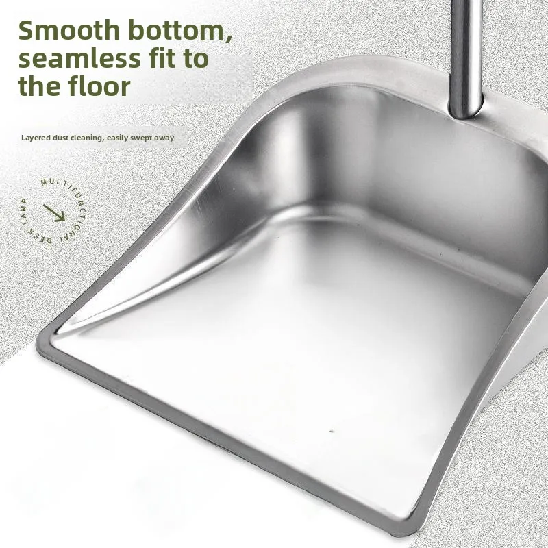 Stainless Steel Iron Broom Dustpan Set Indoor High End Sweeper Scrape Spoon Single Piece Garbage Shovel Family Cleaning Tools - 3
