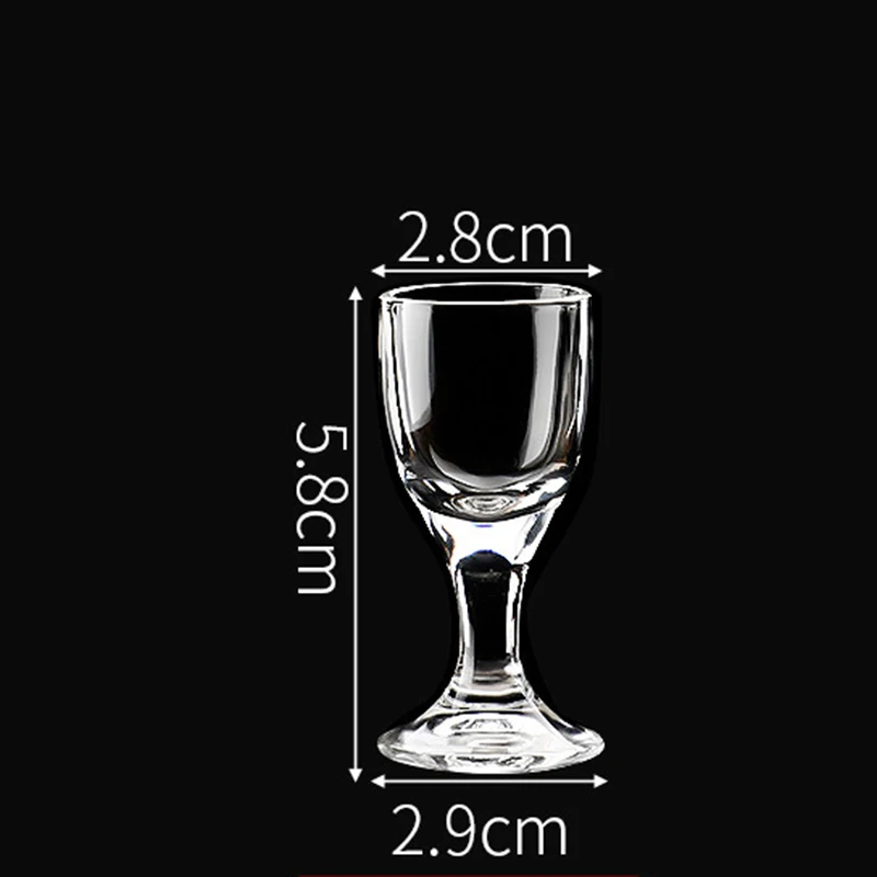 Goblet Shot Glass Set 6pcs Small Wine Cups Liquor Drinking Glasses