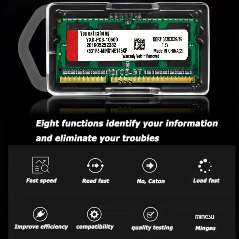 Yongxinsheng DDR2 DDR3 RAM 2GB 4GB 8GB 1066MHZ 1333MHZ 1600MHZ 노트북 컴퓨터 PC3 12800S 범용 메모리 DDR3 204핀