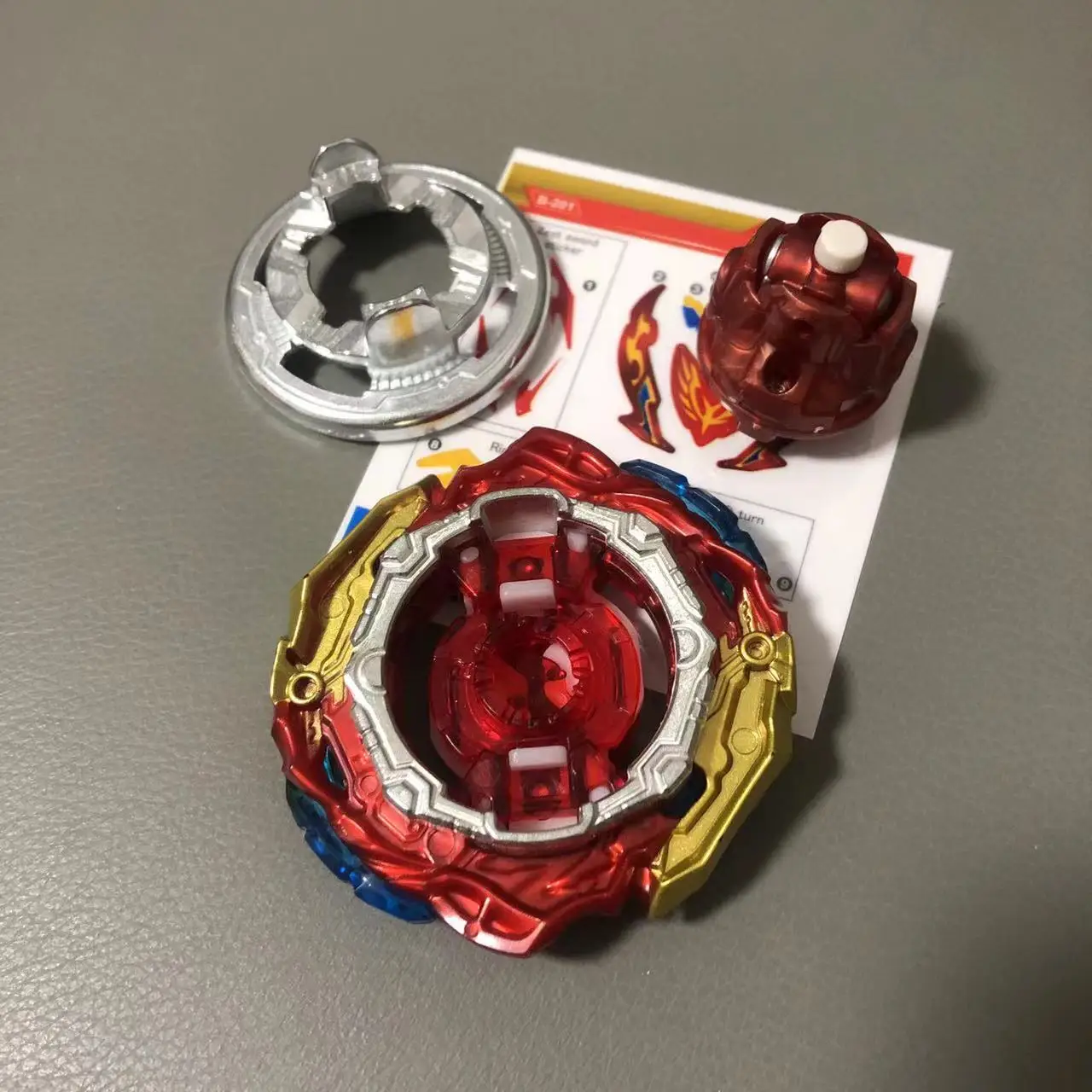 Spinning Top Toy Flame Zest Achilles B-201 Bey only with Sticker