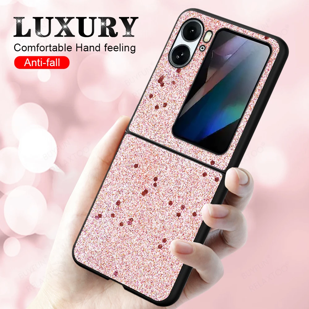 Per Oppo Find N2 Flip Glitter Custodie Antiurto Per Oppo Find N2 N 2 Flip 5G Involucro Bling Cover Posteriore Ultra Sottile Findn2Flip