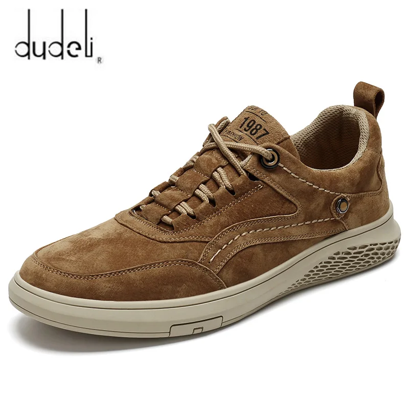 Men Fashion Genuine Leather Loafers Breathable Autumn Lace Up Comfortable Casual Outdoor Sneakers Shoes 47 mens shoes