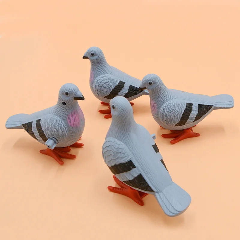 Kids Clockwork Toy Jumping Pigeon Simulation Animal Winding Will Jump Baby Toys 2-4 Years Old Gift
