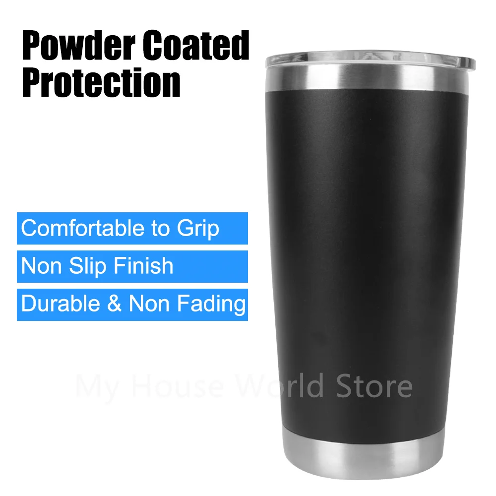 

Water Bottle 20oz Tumbler Stainless Steel Vacuum Insulated Leakproof Thermal Mug Beer Cups with Lid for Travel Car Coffee Cup