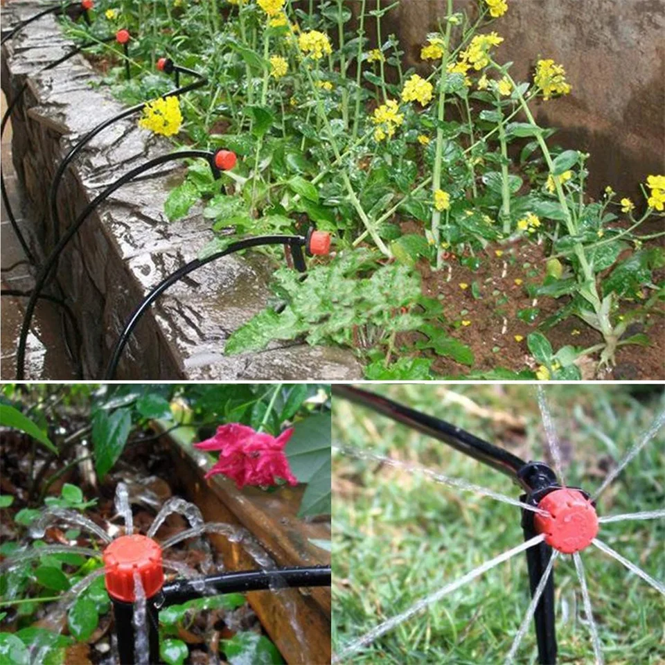 Gocciolatore Per Irrigazione Da 100 Pezzi, Micro Irrigatore Regolabile A 360 Gradi Per Tubo Di Irrigazione Da 14 4 6 Mm Per Irrigazione Del Prato In Serra Da Giardinoblu 85891546
