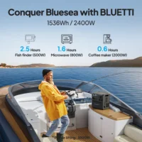 【US Plug】BLUETTI Solar Generator AC240, 1536Wh/2400W Solar Generator Emergency Power for Camping, Home Use, RV Life 2