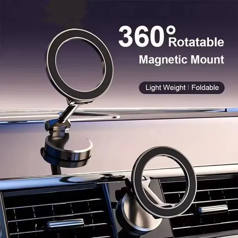 MagSafe Car Phone Holder – 1080° Rotating, Strong Magnetic Grip