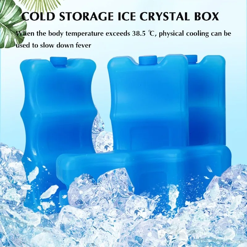 6PCS/SET New 500ml Gel Freezer Ice Blocks Reusable Cool Bottle Ice Pack Double Sided Cool Cooler Pack Bag Home Picnic Bar Use