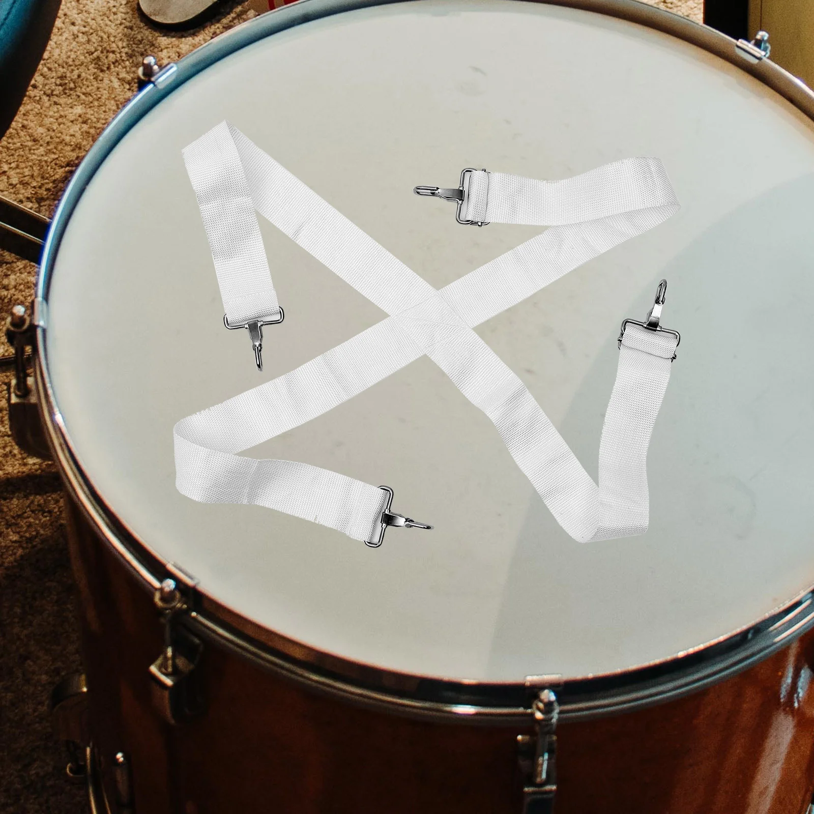Adjustable Drum Strap White Hooks Army Shoulder Musical Instruments Accessory Snare