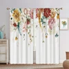 Modern Minimalist Wind Floral Curtains, Green Leaf Curtains,  Light Luxury Style, Home Living Room, Bedroom, Balcony Decor, 3D 3