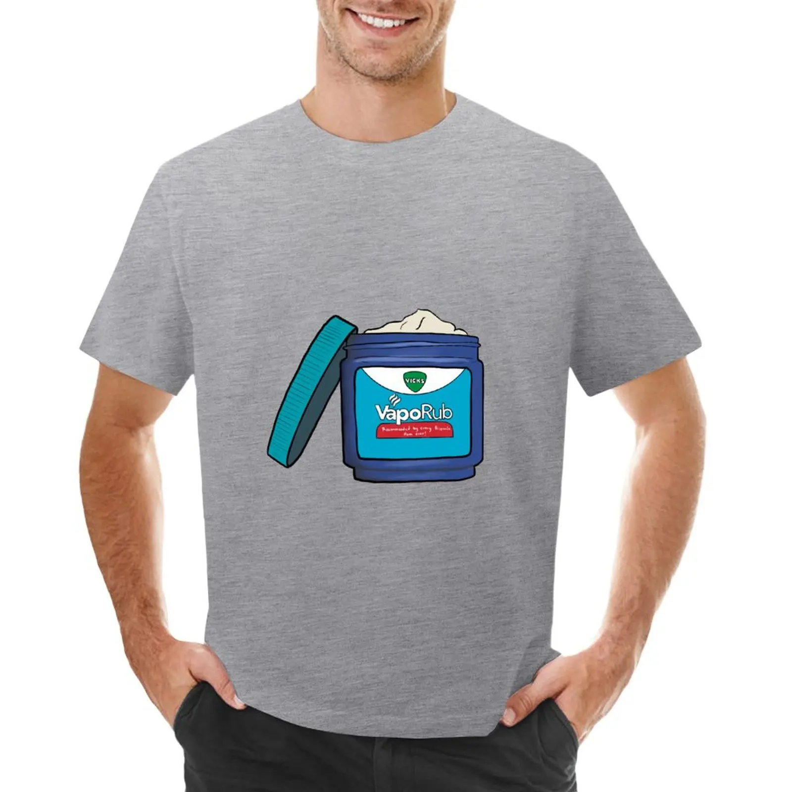 Vaporub-Camiseta de dibujo de ungüento para hombre, camisa con pegatina hispánica mexicana, funnys, gráficos negros de secado rápido
