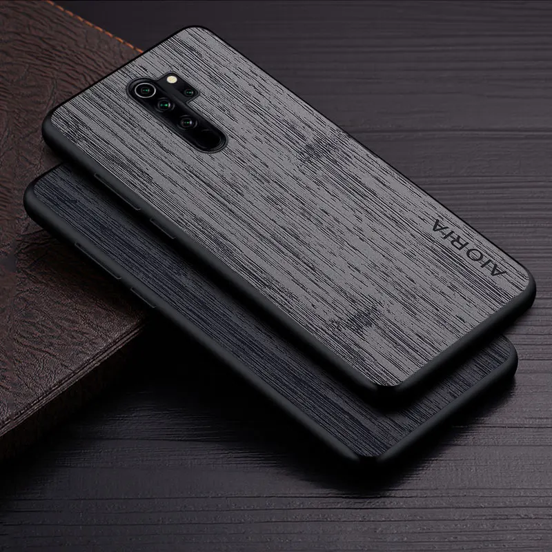 Leather Wallet Case Leather Case Phone Case Leather Phone Case Case Xiaomi Redmi Note 8 Pro 8T Bamboo Wood Pattern Leather Phone Cover