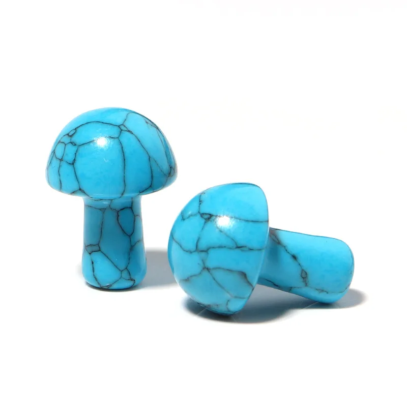 2CM Mushroom Reiki Healing Chakra Natural Stone Ornament Quartz Mineral Crystal Tumbled Gemstone Home Decoration Jewelry Making