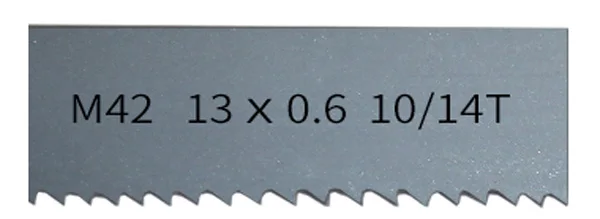 Enhanced Bi-Metal Band Saw Blades - 13mm Wide × 0.6mm Thick × 6 TPI for Hardwood and Soft Metal Cutting
