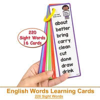 220 Sight Words Learning Cards High Frequency Words Kindergarten to 1st ESL Teaching Materials Vocabulary Building Montessori 1