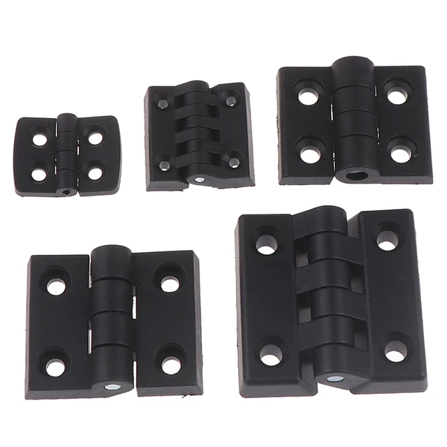 Bisagras pequeñas de plástico negro, Mini rodamiento de puerta, tope de  gabinete, cajón, caja de joyería, bisagra ABS para herrajes de muebles, 1PC  - AliExpress