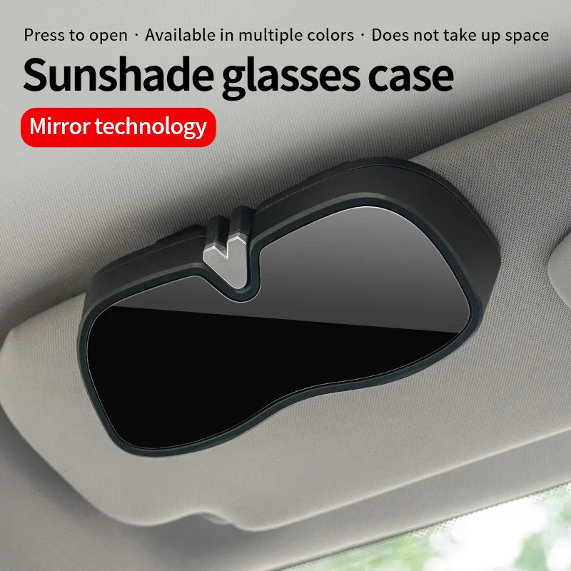 Portable Car Sun Visor Glasses Holder and Protective Case