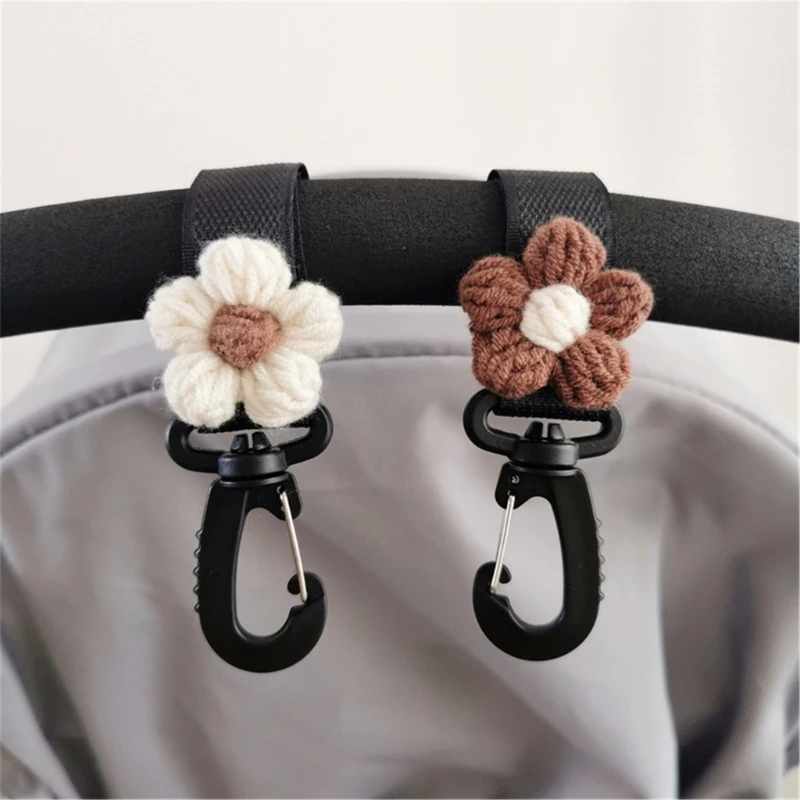 Flower Charm Baby Stroller Hanger Umbrella Car Accessory Hook Universal Pram Toddlers Cart Multifunctional Bag Organiser