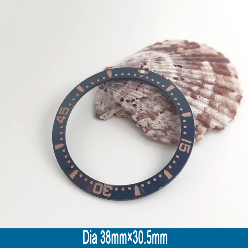 38mm * 30,5mm Uhr Keramik Lünette Einsatz Ring für 40mm Sub Herren Uhrengehäuse Ring Ersatz zubehör Uhren teile – Detail 4
