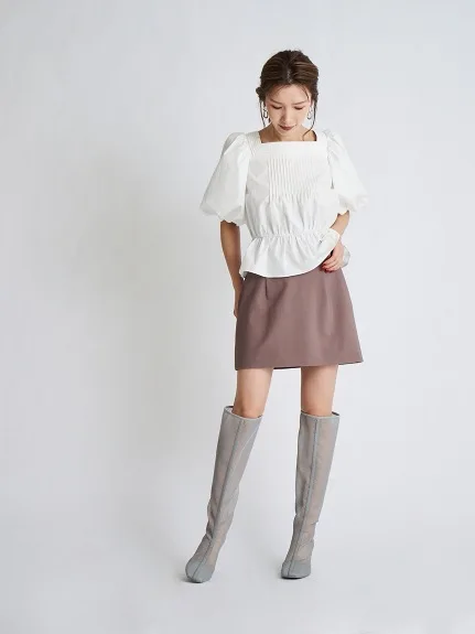 wrap skirt GKGJ New Fashion Spring Summer Solid Slim Folds Above Knee Sexy Mini Skirts Womens Clothing Faldas Temperament Korean Style Japan Style Jupe tutu skirt