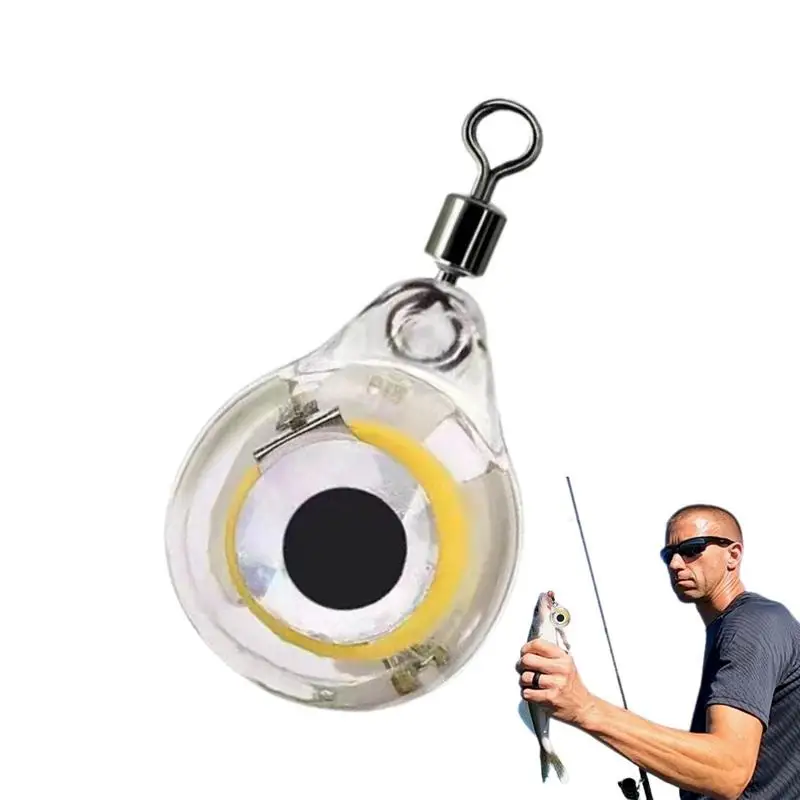 Mini Fishing Lure Light Eye Shape LED Deep Drop Underwater Fishing Lure Trap Light Luminous Fishing Squid Fishing Bait Lure