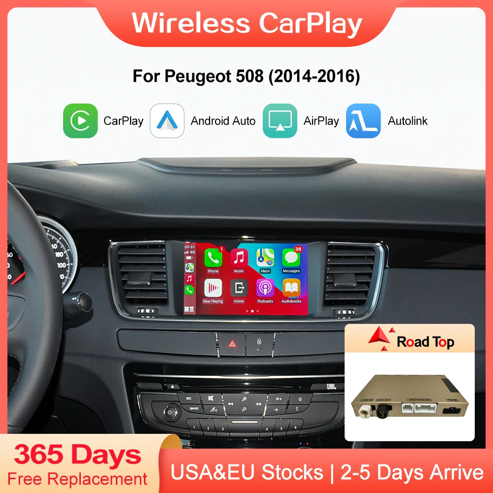

Беспроводной CarPlay для Peugeot 508 2008 408 2014-2016 7 "экран с Android Авто Mirror Link AirPlay автомобильный аксессуар с функцией воспроизведения