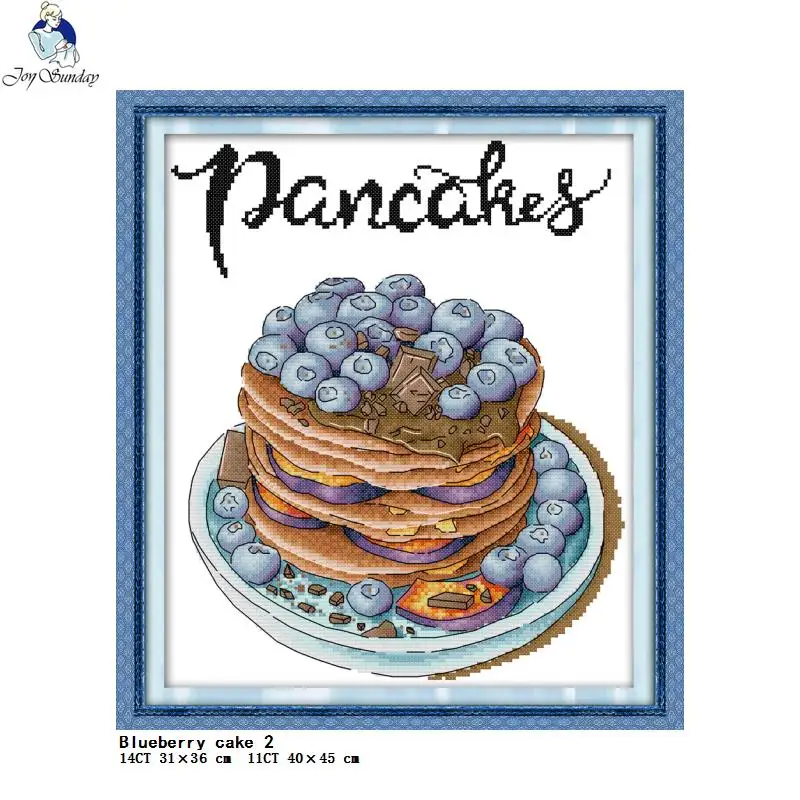 Flower Fruit Cake Dessert Printed Cross Stitch Kit 14CT 11CT Stamped Needle Thread Embroidery Set DIY Sewing Craft Gifts