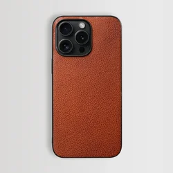 Luxury Genuine Leather Vintage Aesthetic Phone Case Cover - iPhone 12 Mini (Light Brown5607)