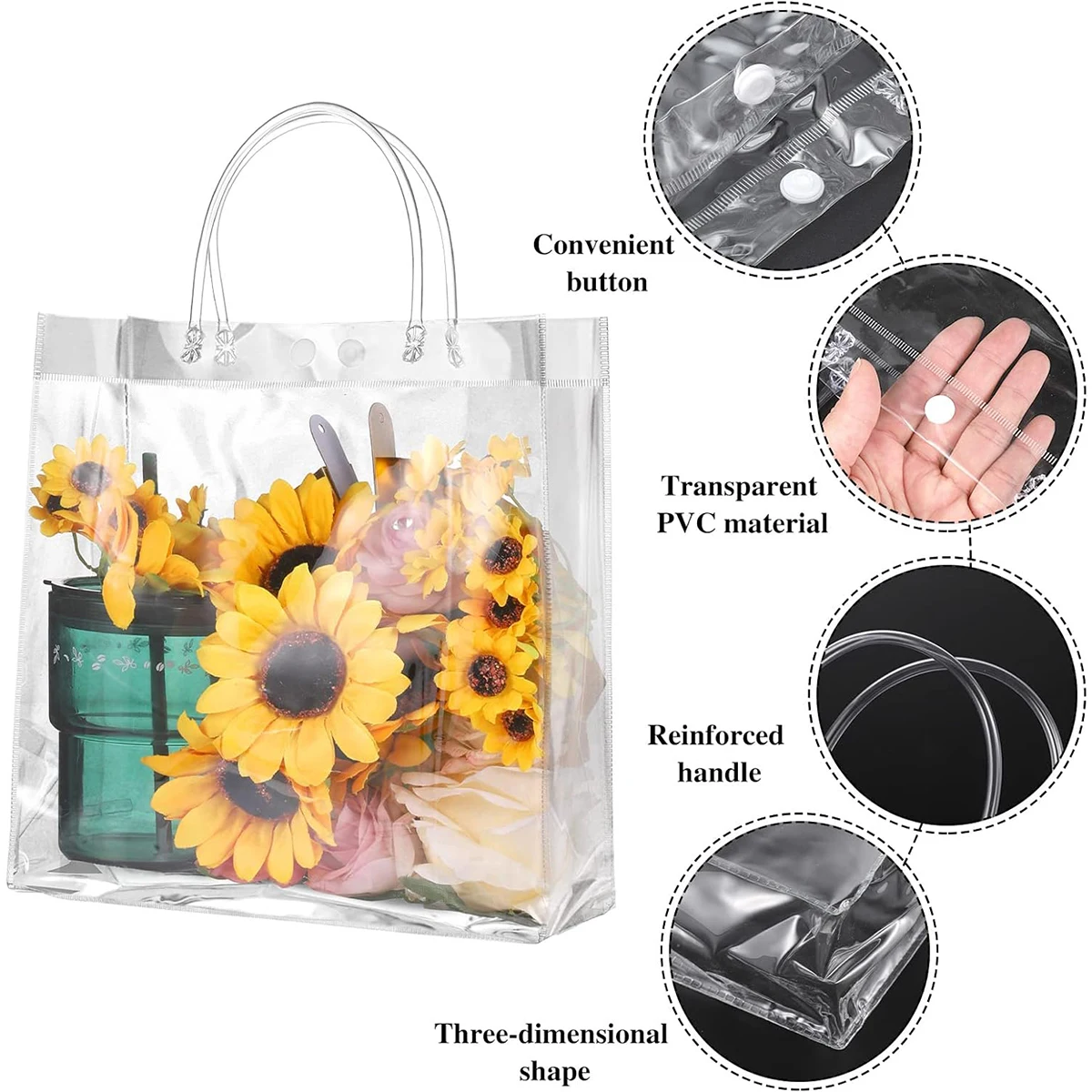 Gift Bags Candy Bags 20pcs Transparent For Christmas Halloween Souvenirs Parties Birthday Gifts Anniversaries Weddings