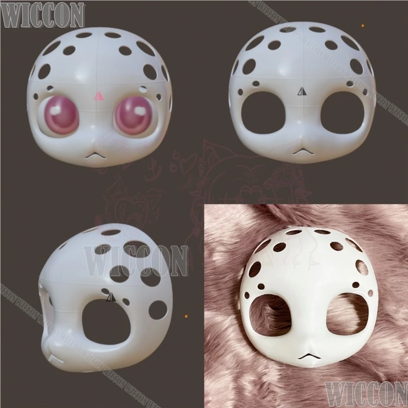 Furry kigurumi Head Skull Mask Fursuit Cosplay Prop 3D Print PLA Resinous Costume Man Women Gift Holloween Roleplay Customized