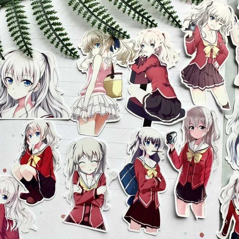 

Charlotte Anime Sticker Tomori Nao Cartoon Stickers Student Stationery School Supplies Kawaii Laptop Ipad Phone Case Decor Gift