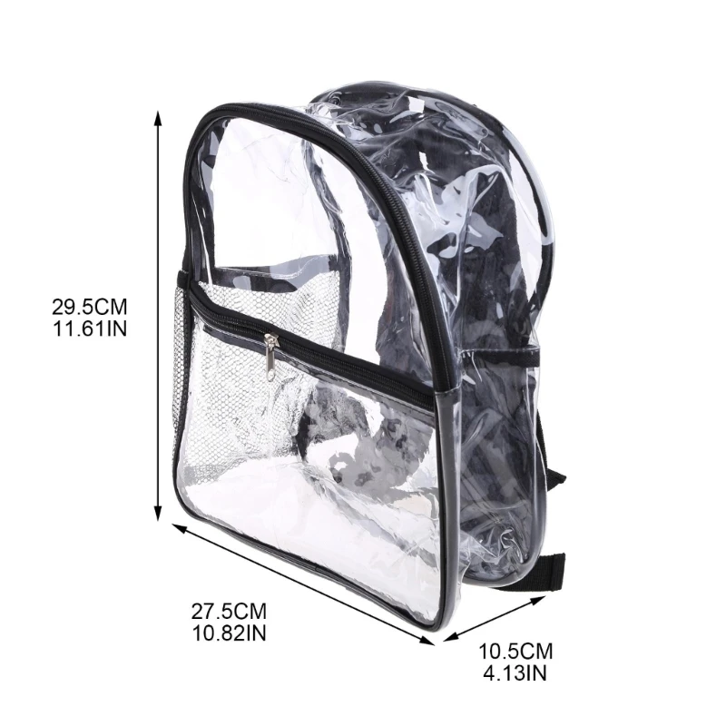 Women Backpack Transparent PVC Bag Female Fashion Girls College Students Bookbag