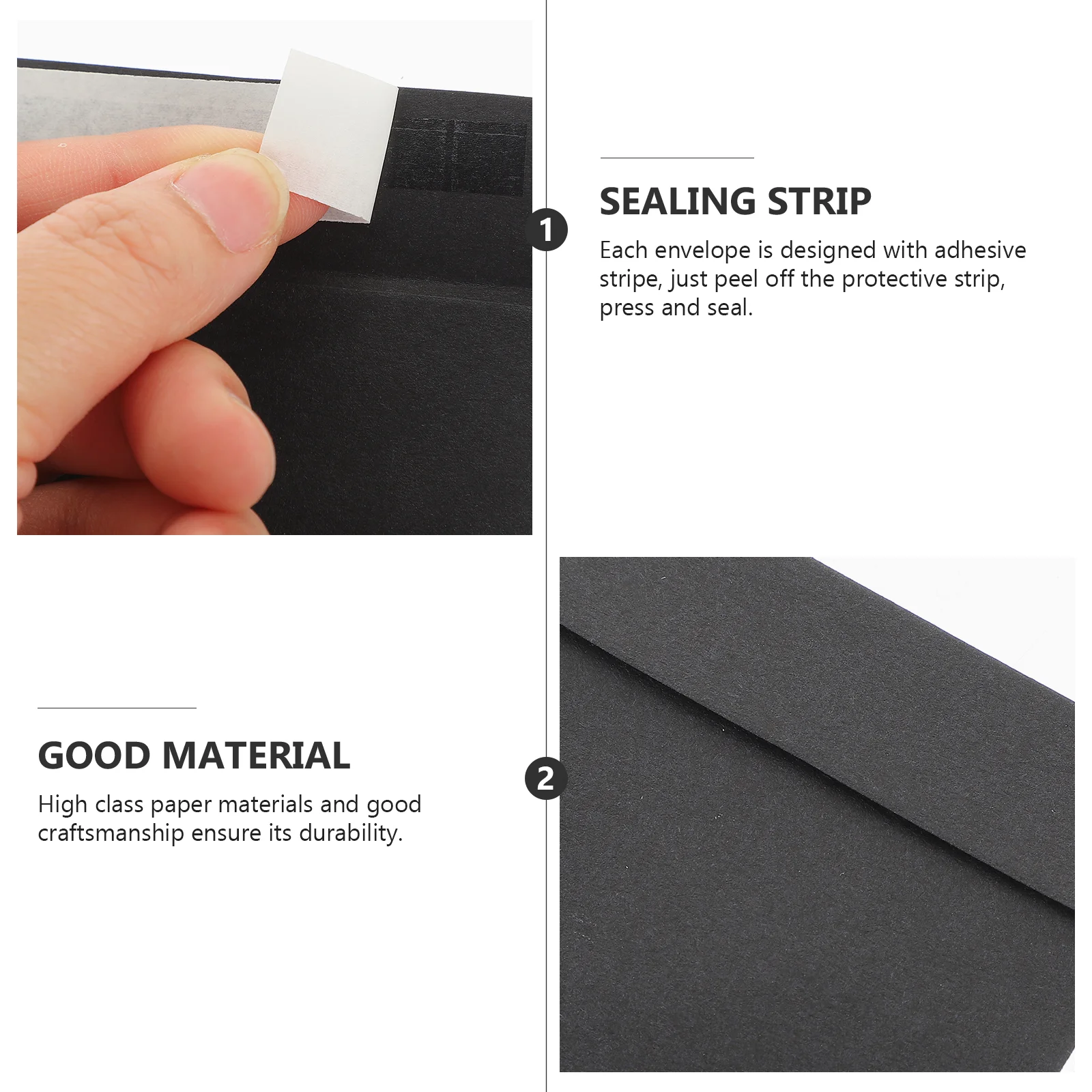 120 Pcs Coins Cash Self-adhesive Envelope Small Item Pouch Western Style Binder 16x8x01cm Money Envelopes for Saving Black mini envelopes