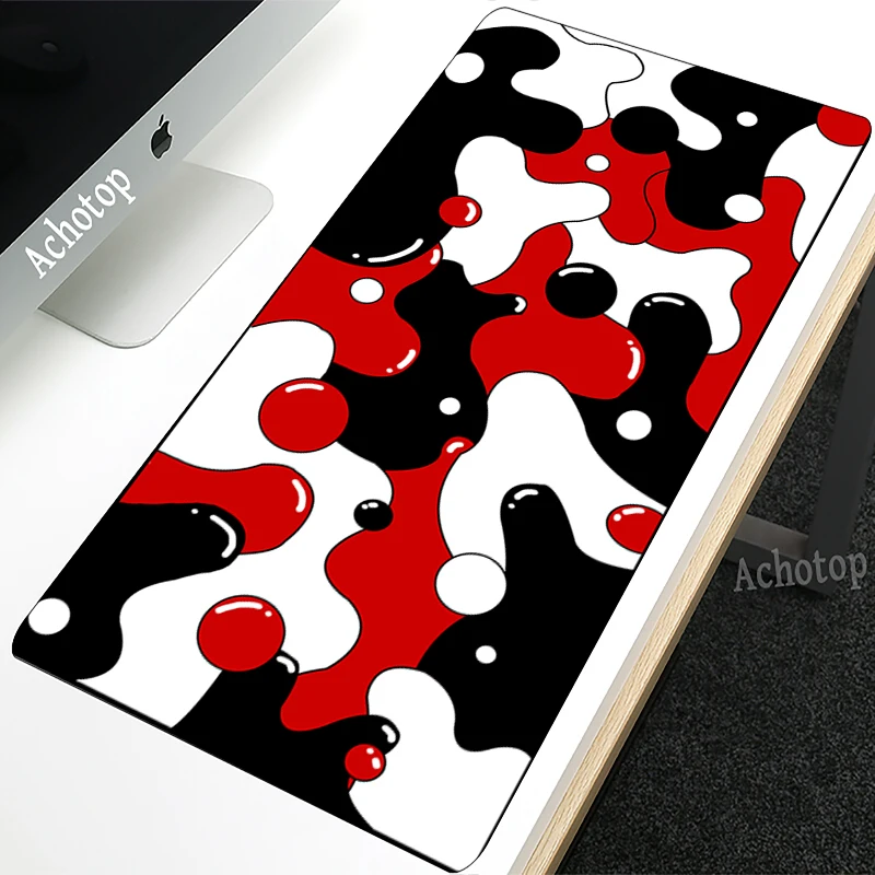 Grande Abstrato Líquido Gaming Mouse Pad Computador Mousepad Tapete Gamer Art pc Desk Mat 900x400 - Imagem 2