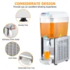Commercial Beverage Dispenser, 1 Tanks 4.75 Gallon 18L Commercial Juice Dispenser, 18 Liter Per Tank, 180W Stainless Steel Food 5