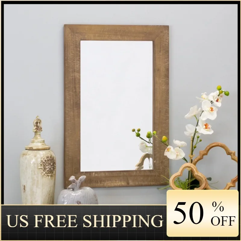 

Morris Wall Mirror - Nutmeg 30" x 20" by Aspire Shop All Mirrors