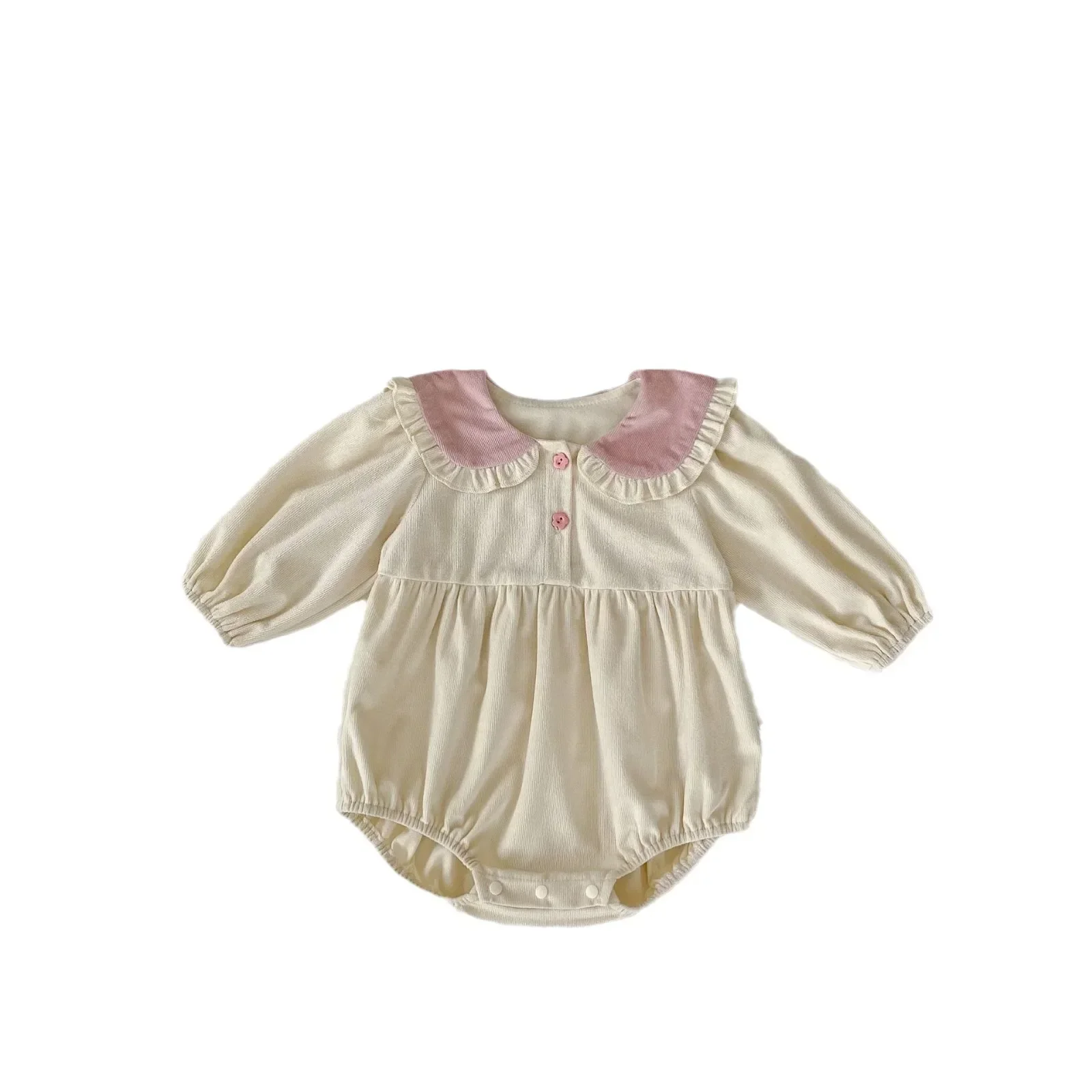 4071 Baby Clothes 2024 New Autumn Cute Rabbit Ears Girl Baby One Piece Clothes Long Sleeve Climbing Clothes. 5