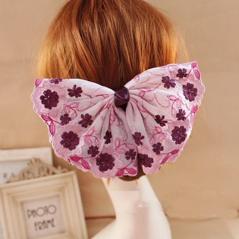 

Pink Headpiece Lace Bow Cute Lolita Headwear