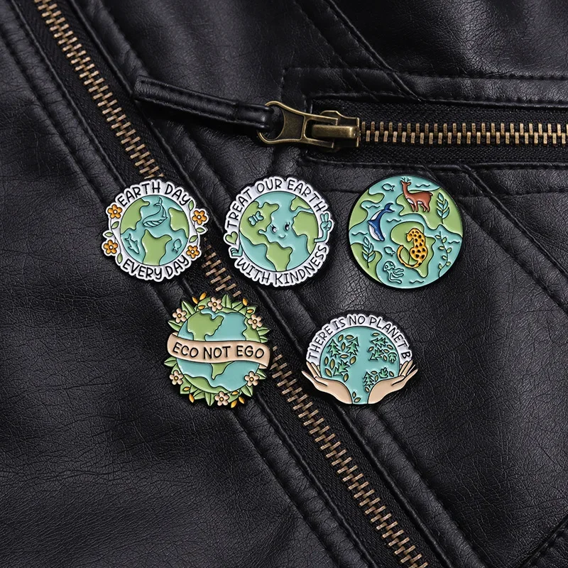 Eco-Friendly Enamel Pins - Custom Earth Day Brooches & Nature-Inspired Lapel Badges (Wholesale Jewelry Gifts)