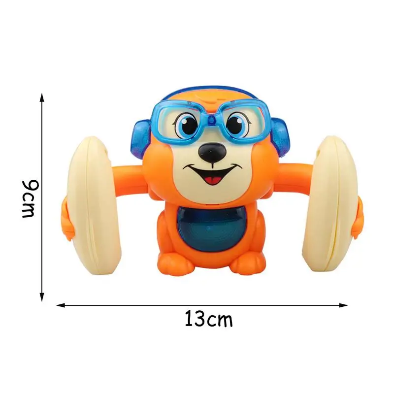 Rolling Monkey Toy Ping Dancing Toy 360 Degree Voice Control Tipping Monkey Cute Animal Toy Electric Ping 6